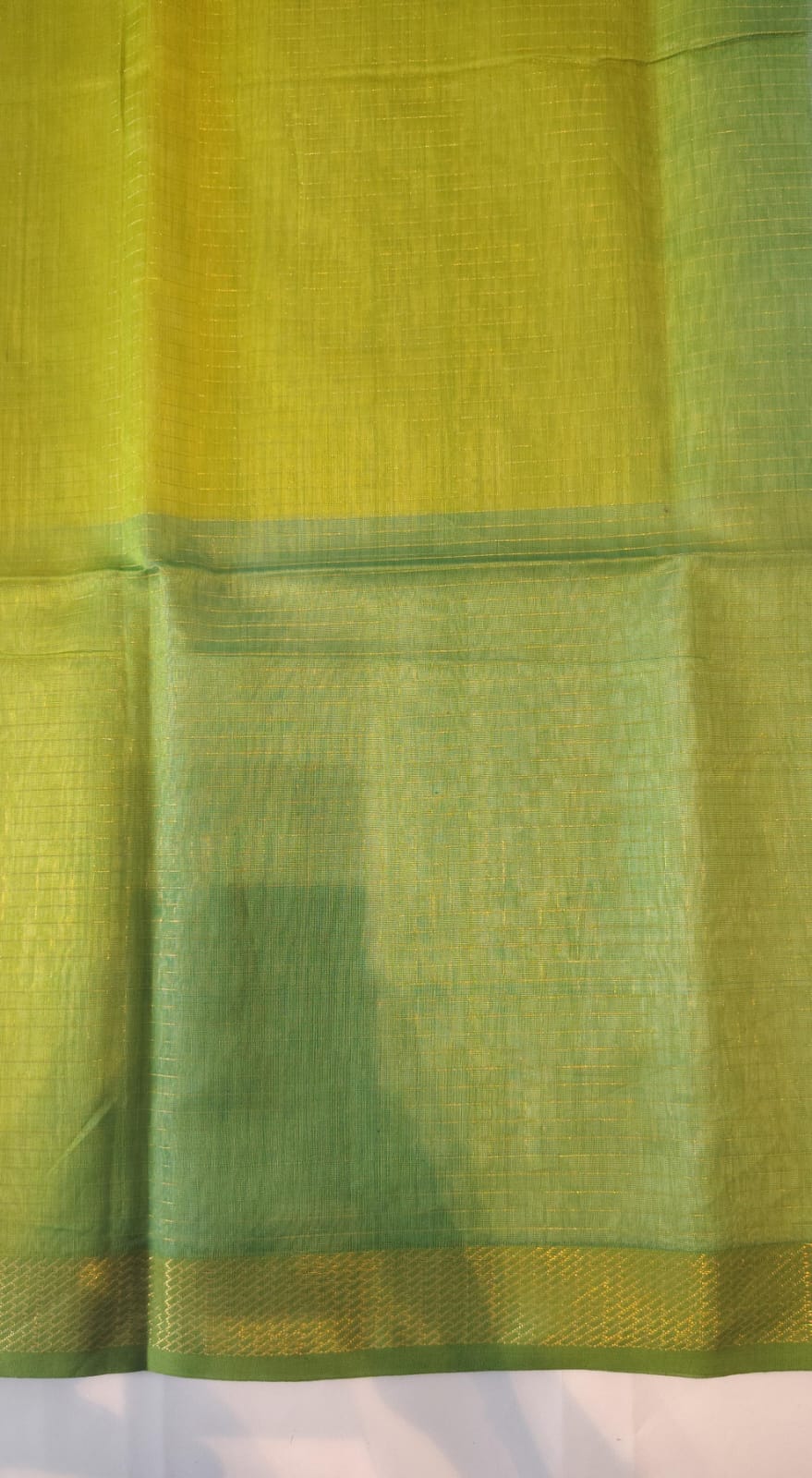 Maheshwari Handloom Silk-Cotton Saree – Green
