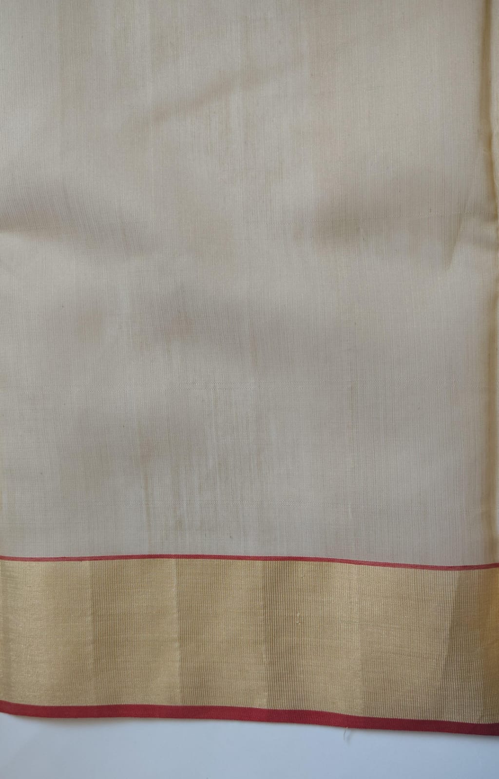 Chanderi Handwoven Saree – Sand Beige