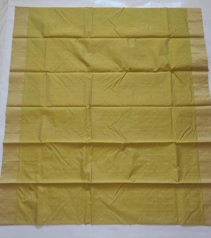 Chanderi Handwoven Saree – Sage Green
