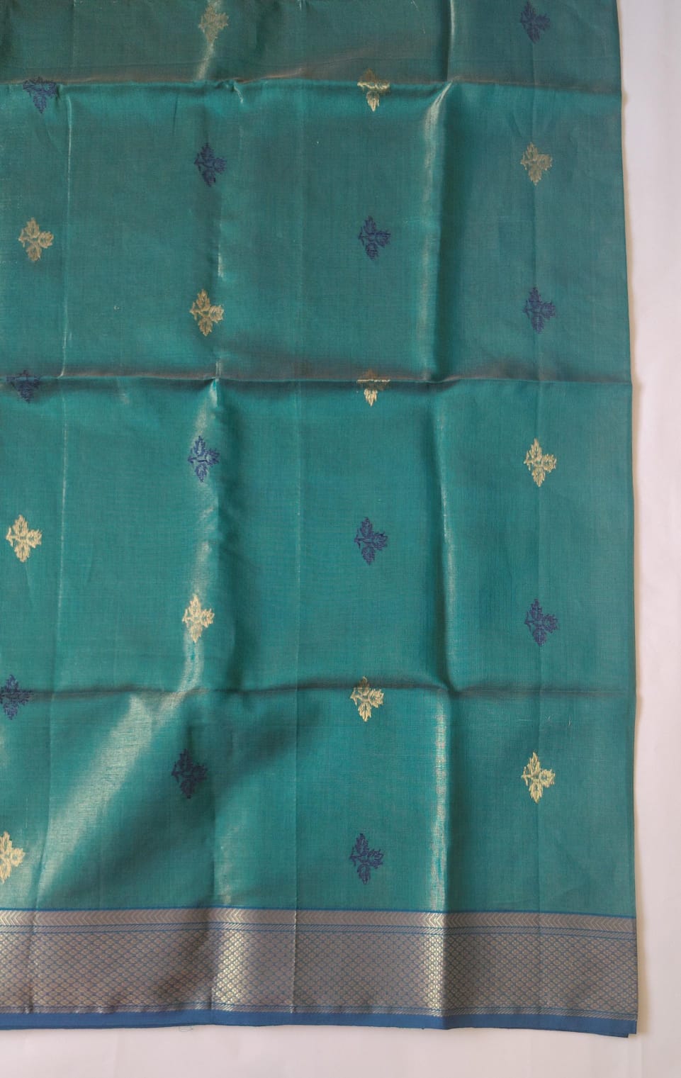 Maheshwari Handloom Silk-Cotton Saree – Royal Blue