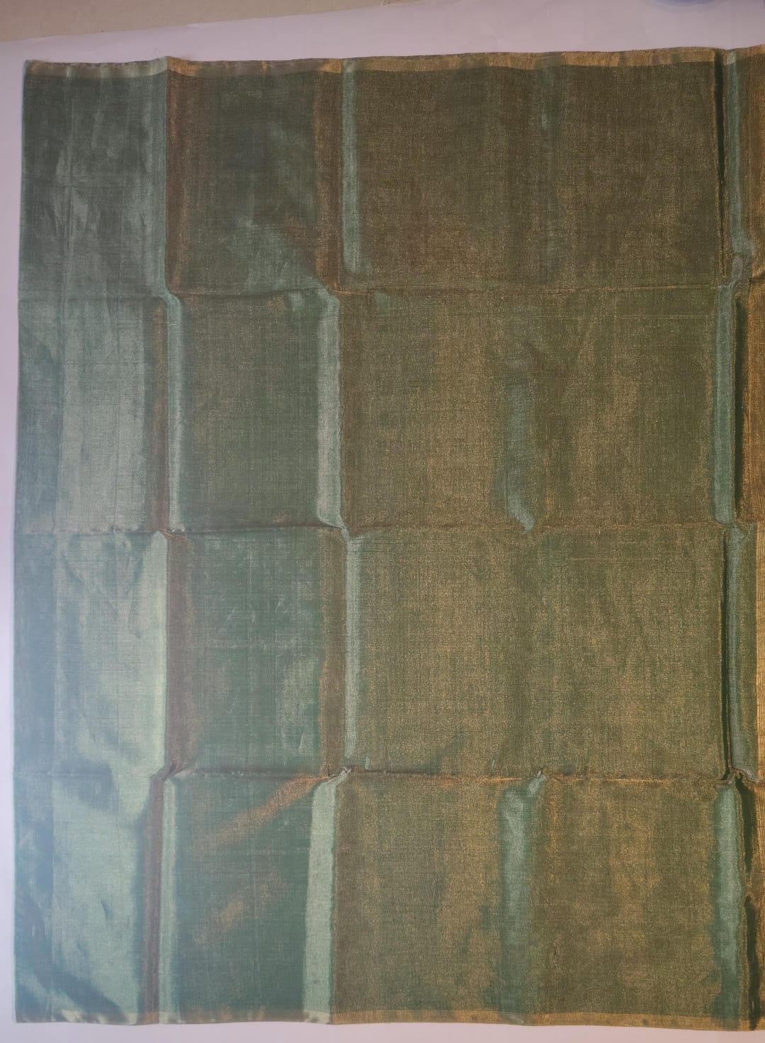 Maheshwari Handloom Silk-Cotton Saree – Sea Green