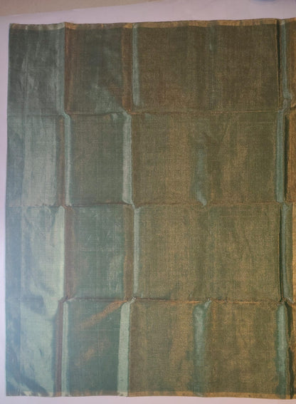 Maheshwari Handloom Silk-Cotton Saree – Sea Green
