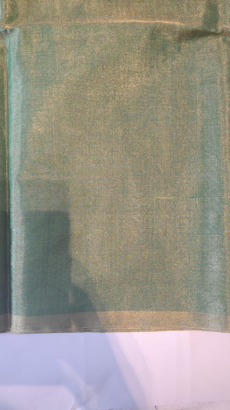 Maheshwari Handloom Silk-Cotton Saree – Sea Green