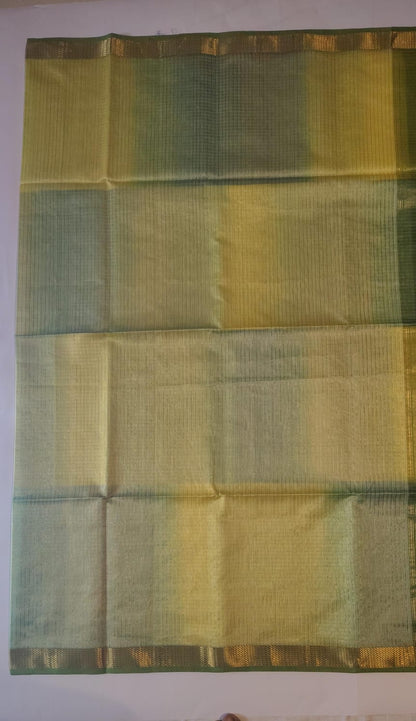Maheshwari Handloom Silk-Cotton Saree – Green