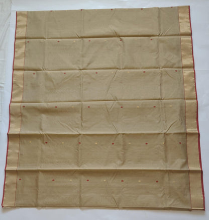 Chanderi Handwoven Saree – Sand Beige