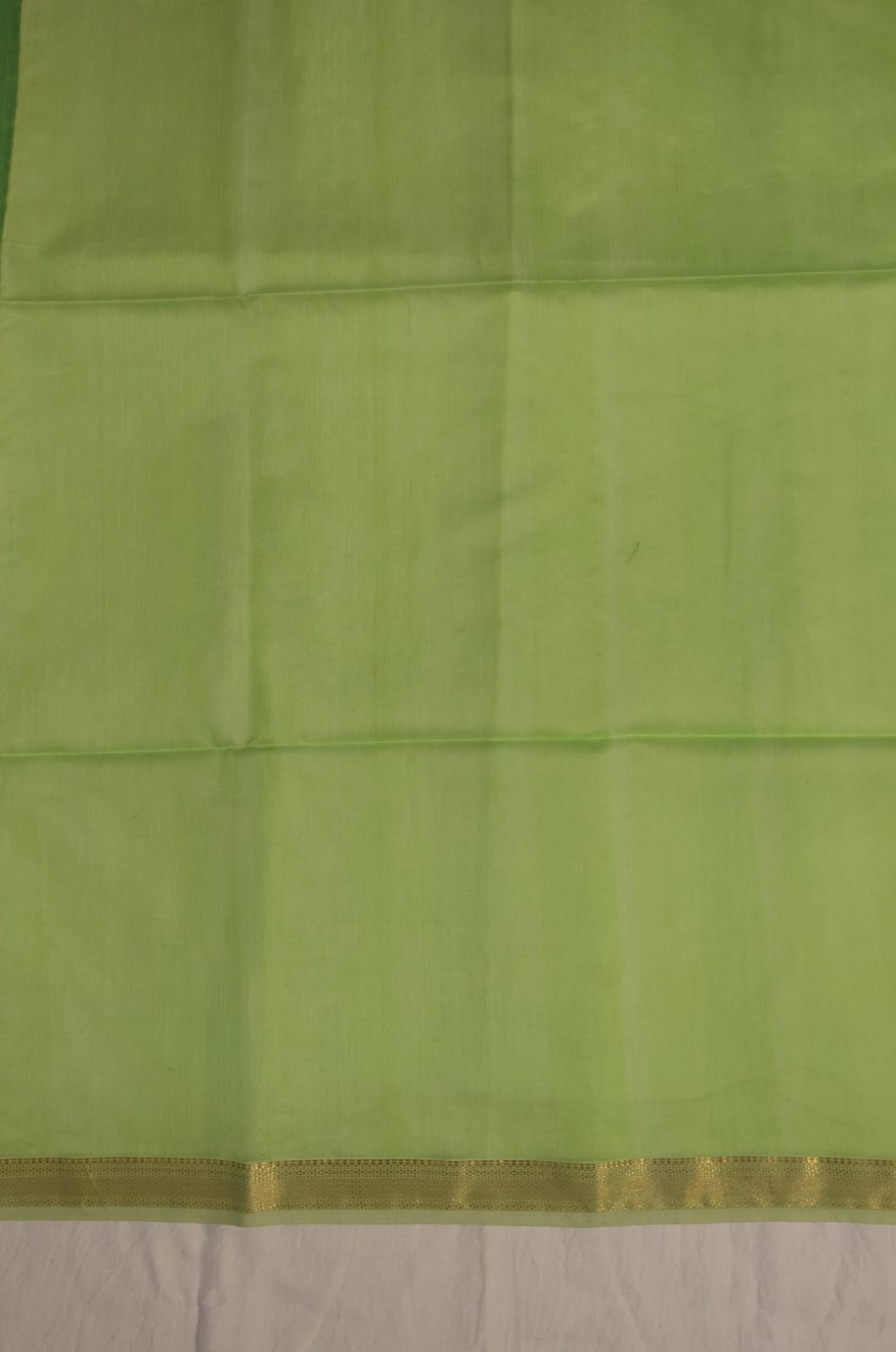 Maheshwari Handloom Silk-Cotton Saree – Mint & Deep Green
