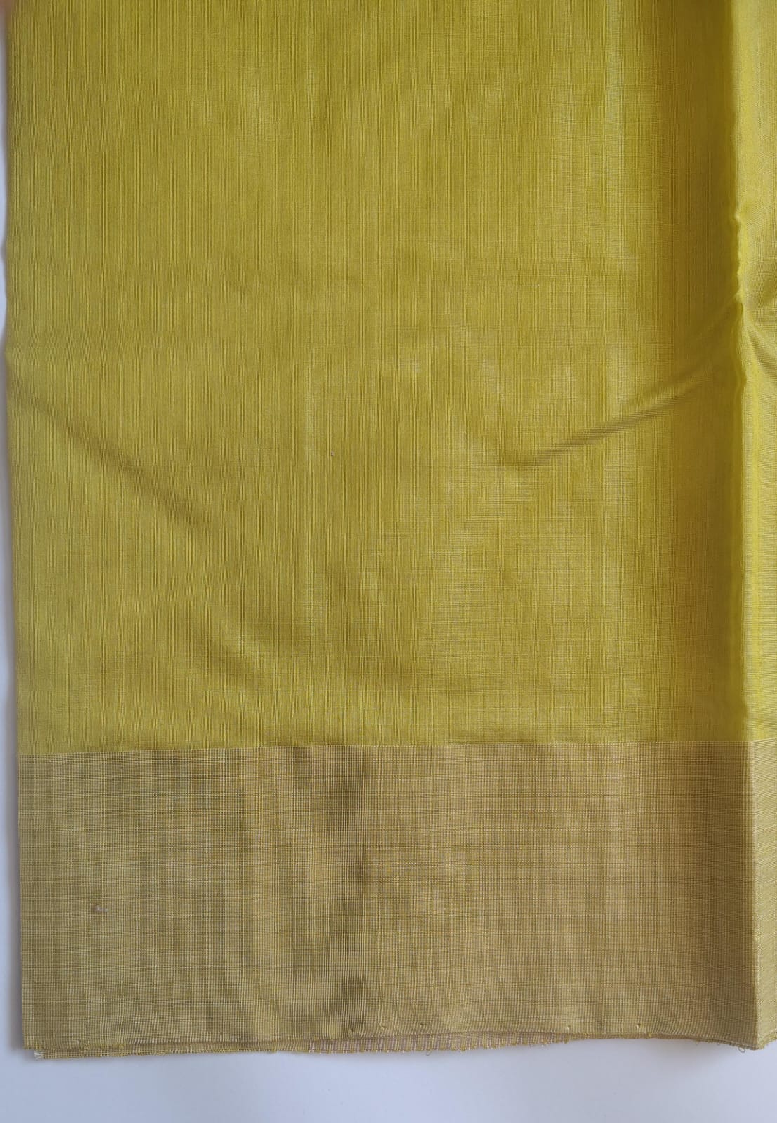Chanderi Handwoven Saree – Sage Green
