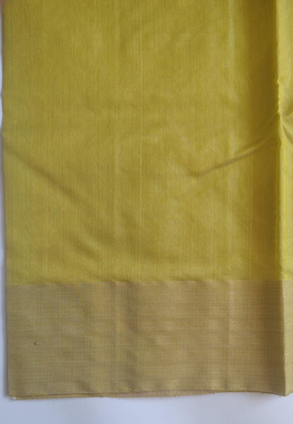 Chanderi Handwoven Saree – Sage Green