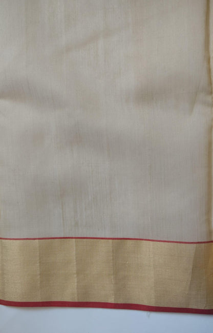 Chanderi Handwoven Saree – Sand Beige
