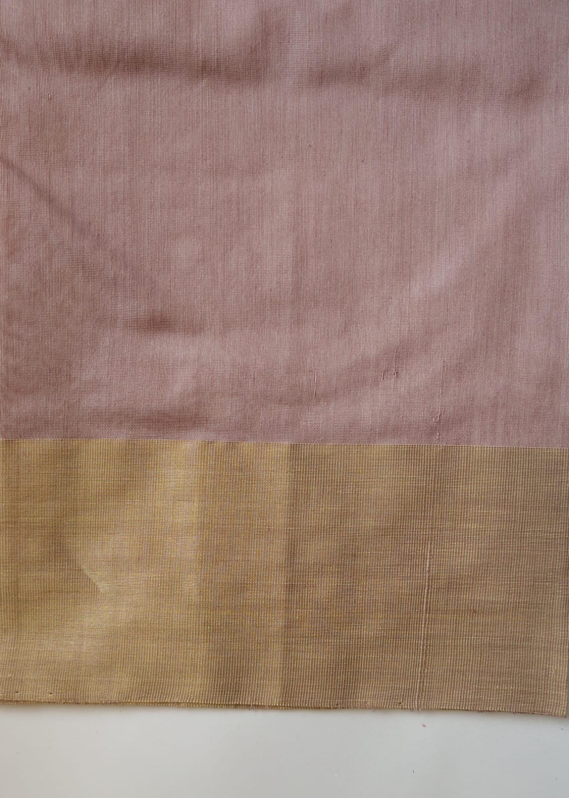 Chanderi Handwoven Saree – Earthy Brown