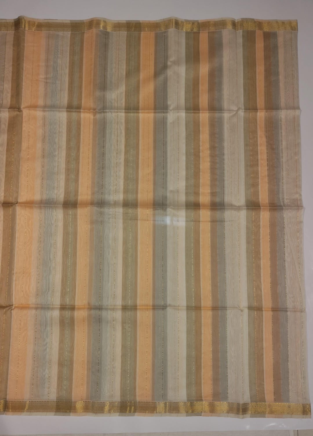 Maheshwari Handloom Silk-Cotton Saree – Earthy Brown