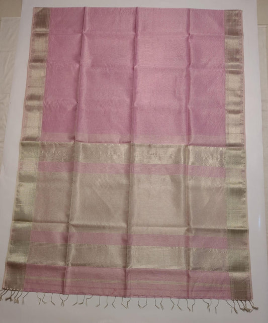 Maheshwari Handloom Silk-Cotton Saree – Vibrant Pink