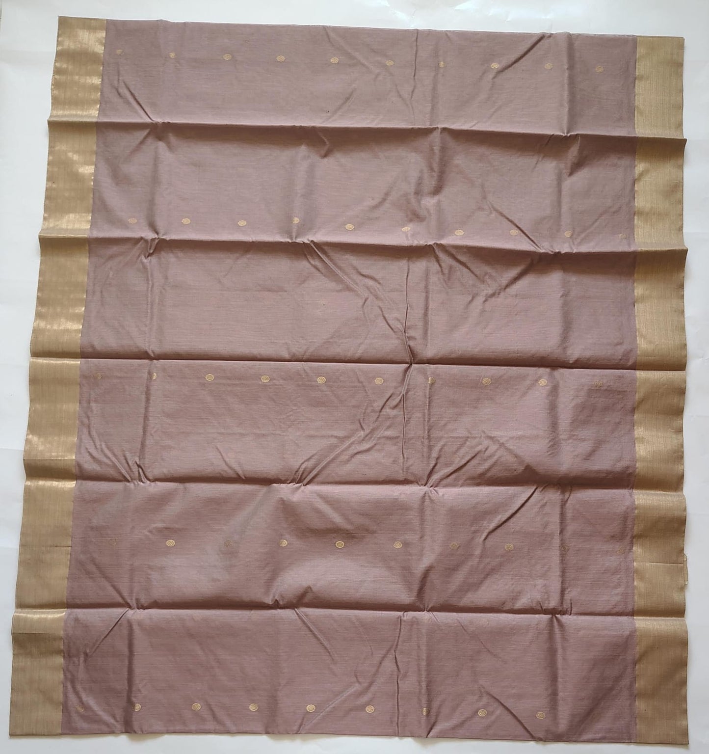 Chanderi Handwoven Saree – Earthy Brown