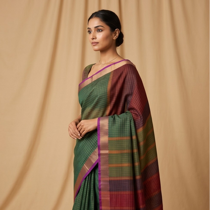 The Aara Maheshwari Saree - Masterpiece 11
