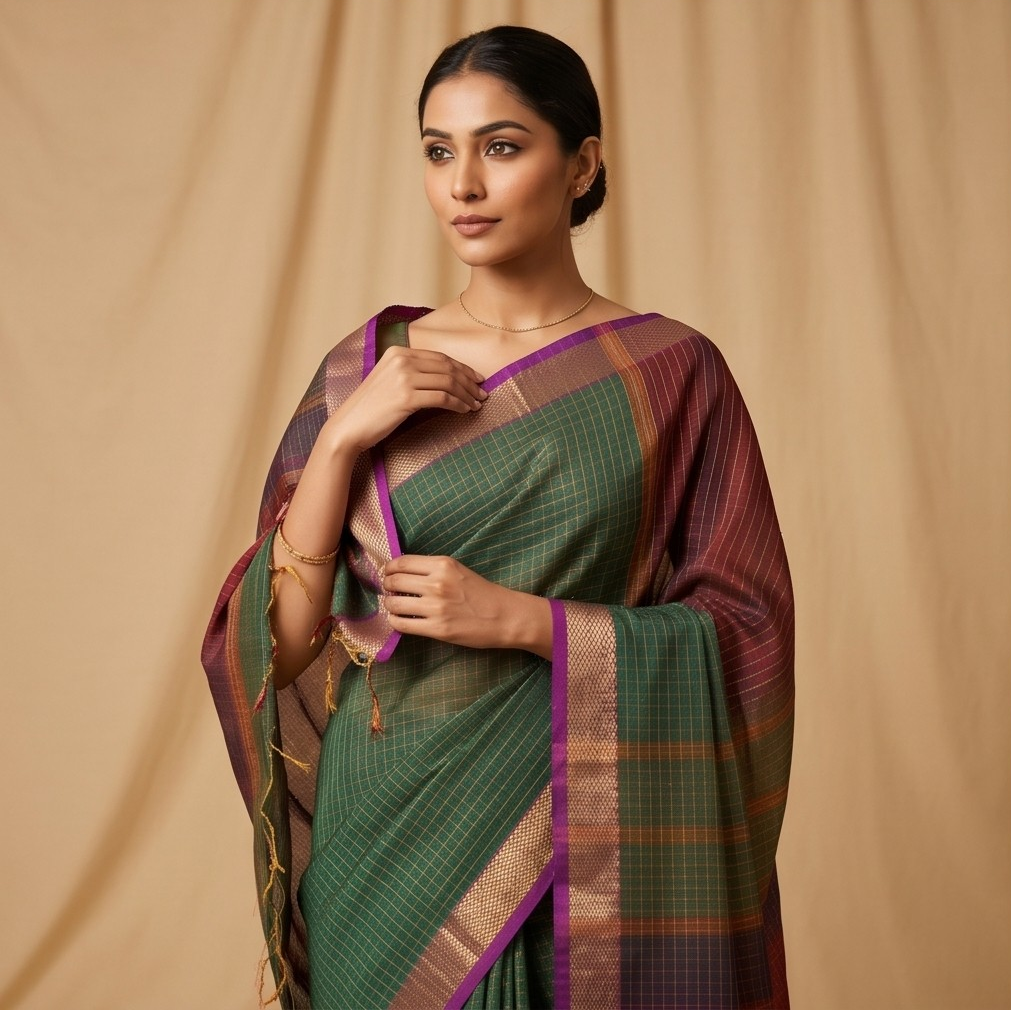 The Aara Maheshwari Saree - Masterpiece 11