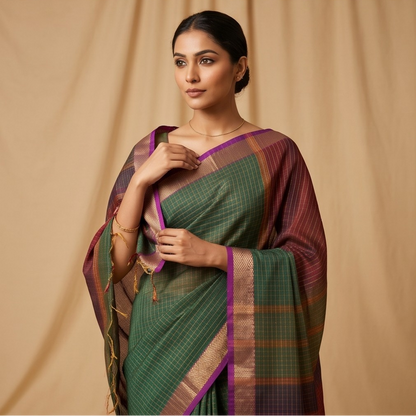 The Aara Maheshwari Saree - Masterpiece 11