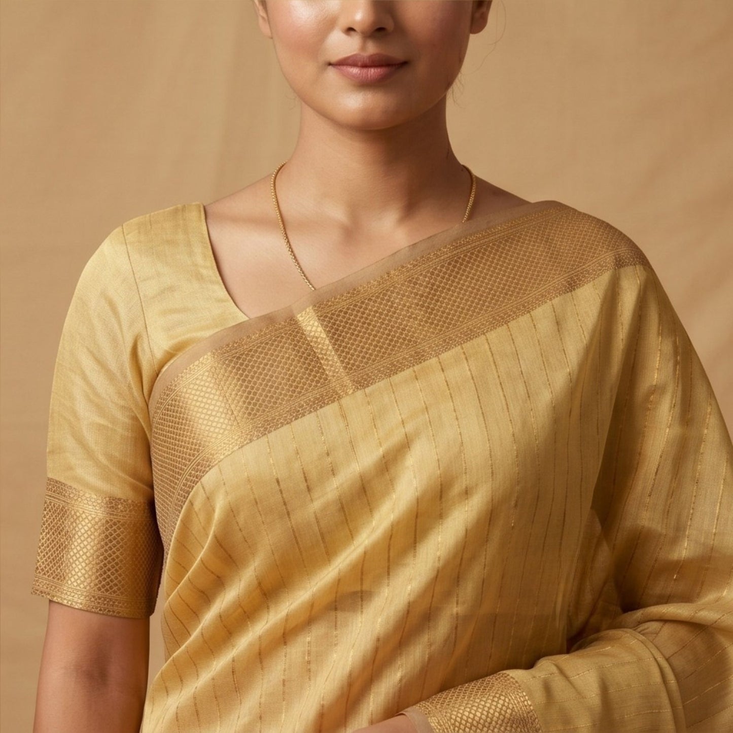 Handwoven Pista Green Maheshwari Saree with Blouse Piece